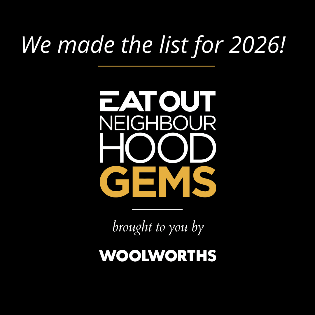 Eat Out Neighbourhood Gems 2026 badge, brought to you by Woolworths